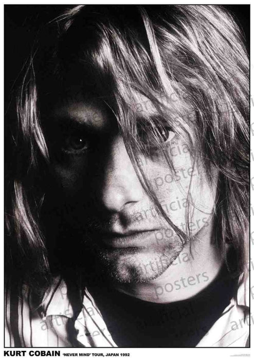 Nirvana & Kurt Cobain Posters - Kurt Cobain Nevermind Japan Tour Poster ...