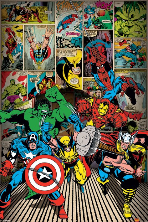 Marvel posters - Marvel Here Come The Heroes poster PP32684 – Panic Posters